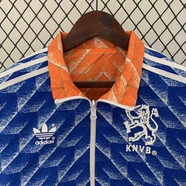 2024 Netherlands Reversible Windbreaker Orange&Blue Double-Sides Jacket Soccer Jerseys For Sale