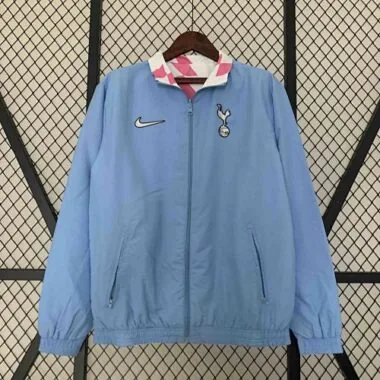 23-24 Tottenham Hotspur Reversible Windbreaker White&Blue Double-Sides Soccer Jerseys For Sale