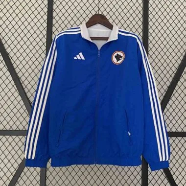 23-24 Roma Reversible Windbreaker White&Blue Double-Sides Jacket Soccer Jerseys For Sale