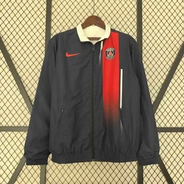 23-24 PSG Reversible Windbreaker White&Navy Double-Sides Jacket Soccer Jerseys For Sale