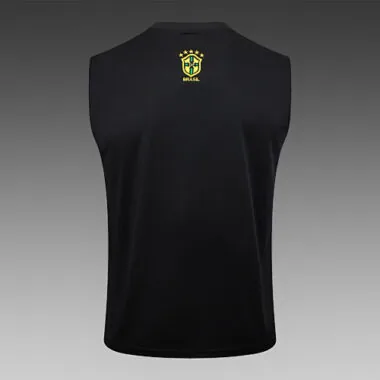 2024 Brazil Christ the Redeemer Yellow Vest Kit Soccer
