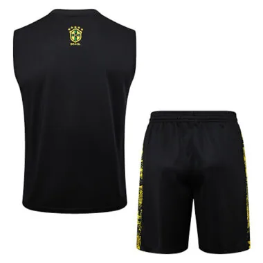 2024 Brazil Christ the Redeemer Yellow Vest Kit Soccer