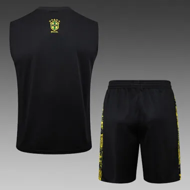 2024 Brazil Christ the Redeemer Yellow Vest Kit Soccer
