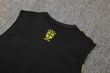 2024 Brazil Christ the Redeemer Yellow Vest Kit Soccer