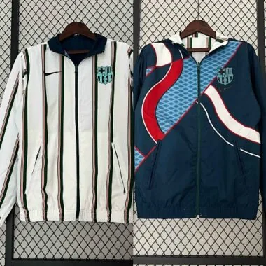 23-24 Barcelona Reversible Windbreaker Double-Sided Jacket Soccer Jerseys