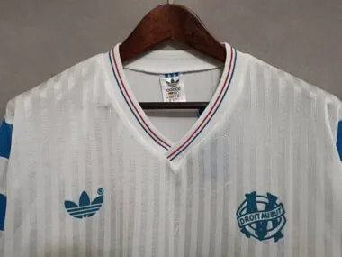 90-91 Marseille Heimtrikot mit langen Ärmeln
