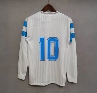 90-91 Marseille Heimtrikot mit langen Ärmeln