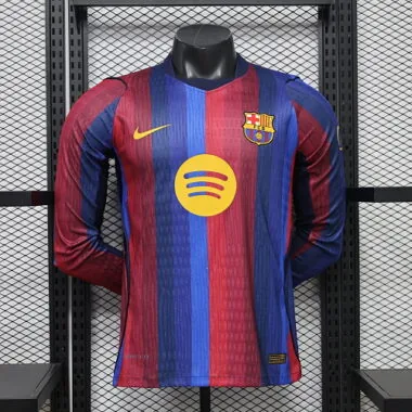 26-27 Barcelona Home Long Sleeves Kit Player Version Soccer T-Shirt AAAAJersey Supply Yupoo