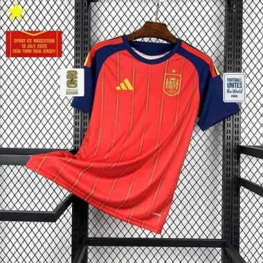 Camisa de jogo em casa da Espanha para o Mundial de 2026, com 1 estrela