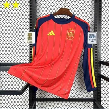 Camisola de manga comprida com 2 estrelas da seleção espanhola para o Mundial de 2026