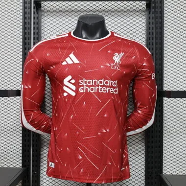 26-27 Liverpool Home Long Sleeves Kit Player Version Soccer T-Shirt AAAAJersey Supply Yupoo