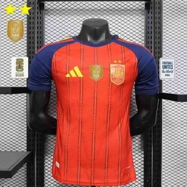 Spain 2026 World Cup Home 2 Stars Player Version Jersey