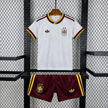 Spanien WM 2026 Auswärtstrikot für Kinder mit 2 Sternen