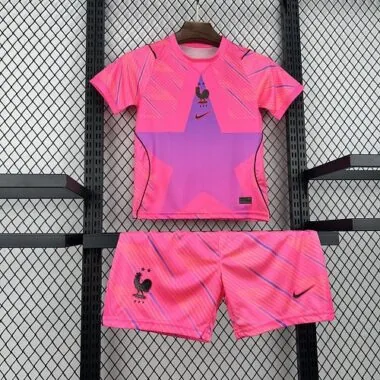 France 2026 World Cup Pink Goalkeeper Kids Kit