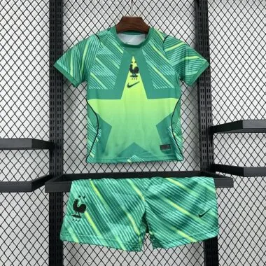 France 2026 World Cup Green Goalkeeper Kids Kit