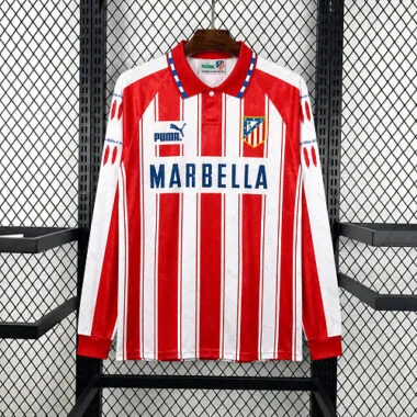 Atletico Madrid 1994/95 Home Long Sleeve Jersey Retro