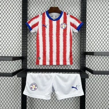 Paraguay 2026 World Cup Home Kids Kit