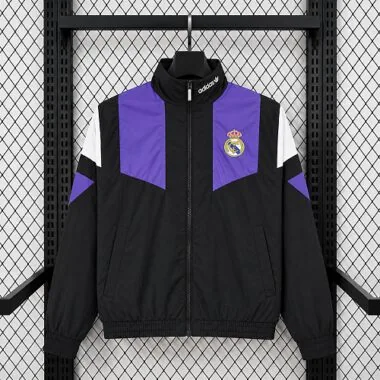 26-27 Real Madrid Black Windbreaker Kit Soccer T-Shirt AAAAJersey Supply Yupoo