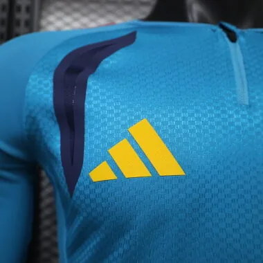 Spain 2026 Blue Half-Zip Long Sleeve Player Version Training Top