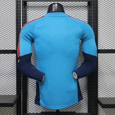 Spain 2026 Blue Half-Zip Long Sleeve Player Version Training Top