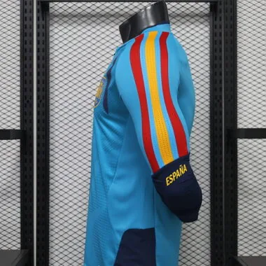 Spain 2026 Blue Half-Zip Long Sleeve Player Version Training Top