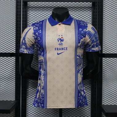 France 2026 White Blue Polo Collar Special Edition Player Version Jersey