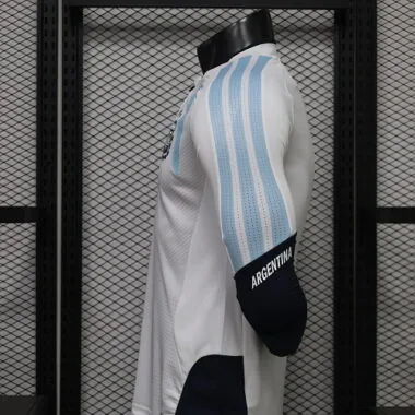 Argentina 2026 White Half-Zip Long Sleeve Player Version Training Top