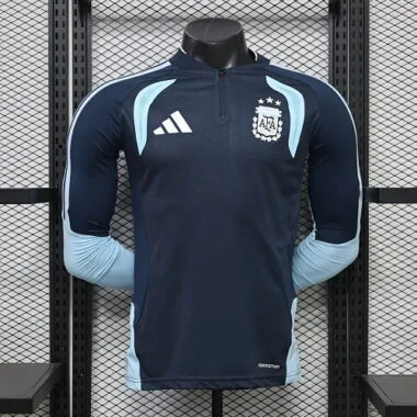 Argentina 2026 Half-Zip Long Sleeve Player Version Training Top