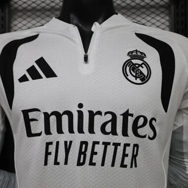 Real Madrid 2026/27 White Half-Zip Long Sleeve Player Version Training Top