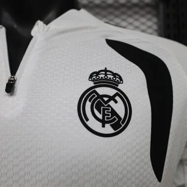 Real Madrid 2026/27 White Half-Zip Long Sleeve Player Version Training Top
