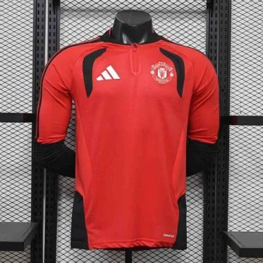 Manchester United 2026/27 Half-Zip Long Sleeve Player Version Training Top