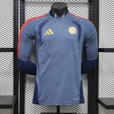 Bayern Munich 2026/27 Blue Half-Zip Long Sleeve Player Version Training Top