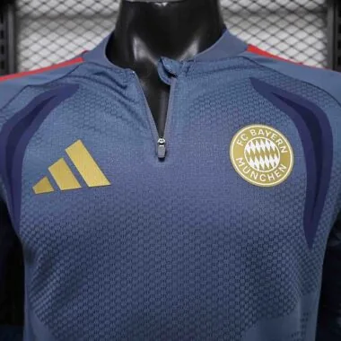 Bayern Munich 2026/27 Blue Half-Zip Long Sleeve Player Version Training Top
