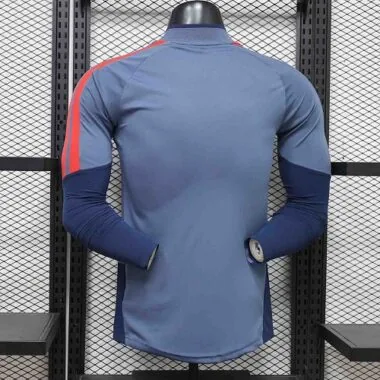 Bayern Munich 2026/27 Blue Half-Zip Long Sleeve Player Version Training Top