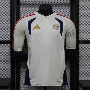 Bayern Munich 2026/27 White Half-Zip Long Sleeve Player Version Training Top