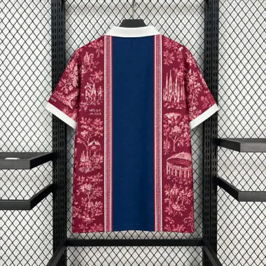 Barcelona 2026/27 Red Navy Polo Collar Special Edition Jersey