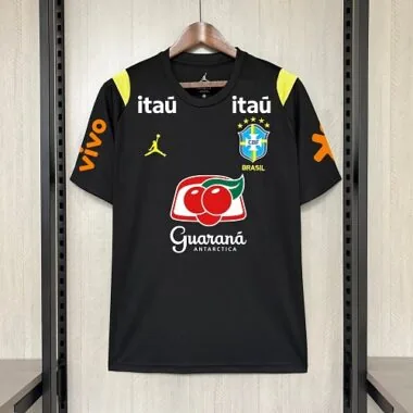 Brazil 2026 Black All Sponsors Training Jersey