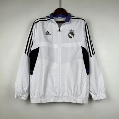 Real Madrid 2023/24 White Black Windbreaker
