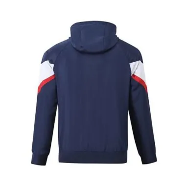 PSG 2023/24 Navy Red White Hooded Windbreaker