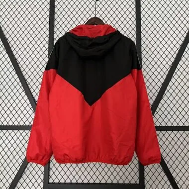 Manchester United 2023/24 Red Black Hooded Windbreaker