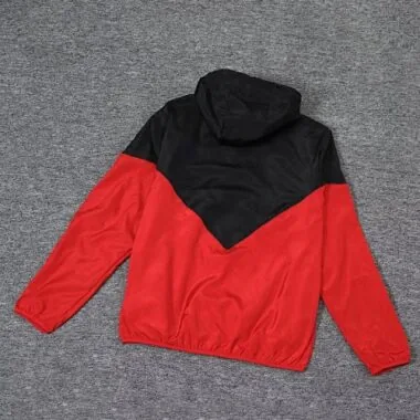 Flamengo 2023/24 Red Black Hooded Windbreaker
