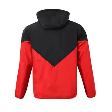 Flamengo 2023/24 Red Black Hooded Windbreaker