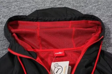 AC Milan 2023/24 Red Black Hooded Windbreaker