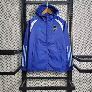 Arsenal Blue Hooded Windbreaker