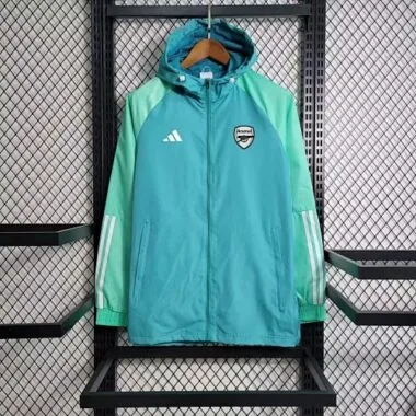 Arsenal Mint Green Hooded Windbreaker