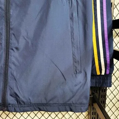 Real Madrid 2023/24 Navy Yellow Hooded Windbreaker