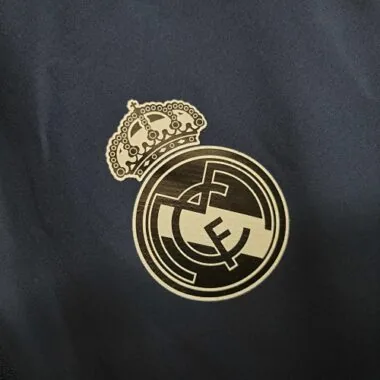 Real Madrid 2023/24 Navy Yellow Hooded Windbreaker