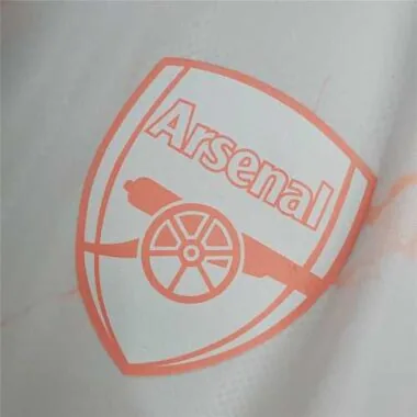 Arsenal 2021/22 White Pattern Windbreaker