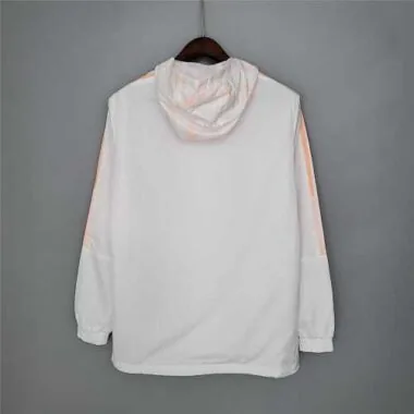 Arsenal 2021/22 White Pattern Windbreaker