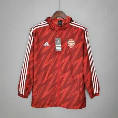 Arsenal 2021/22 Red Geometric Windbreaker